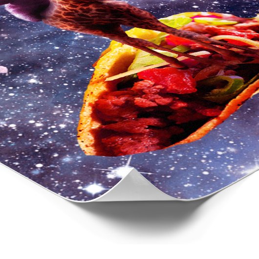 Poster Space Sloth Riding Giraffe Unicorn - Taco & Burrit (Coin)