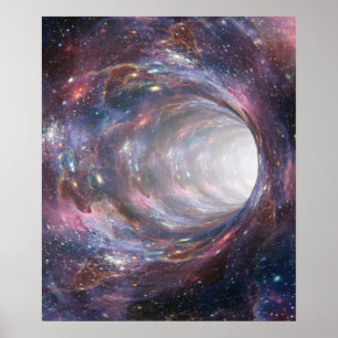Poster Space Wormhole Nebula Optical Illusion
