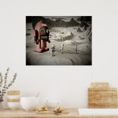 Poster Spacemen Robot Thunder et Toy Retro Styled Print (Cuisine)
