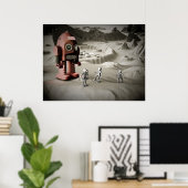 Poster Spacemen Robot Thunder et Toy Retro Styled Print (Bureau à domicile)
