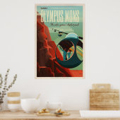 Poster SpaceX Mars Olympus Mons Tourisme (Cuisine)