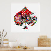 Poster Spade - Las Vegas Jouer Forme de carte (Cuisine)