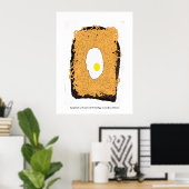 Poster Spaghetti au toast avec oeuf frit. (Bureau à domicile)