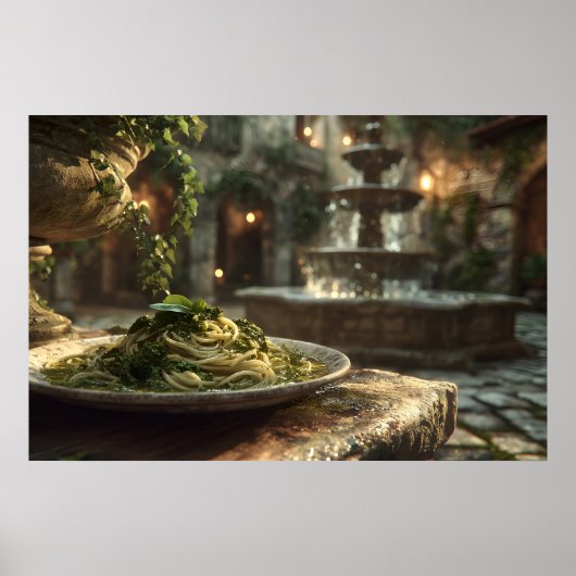 Poster Spaghetti avec Broccoli Rabe (Devant)