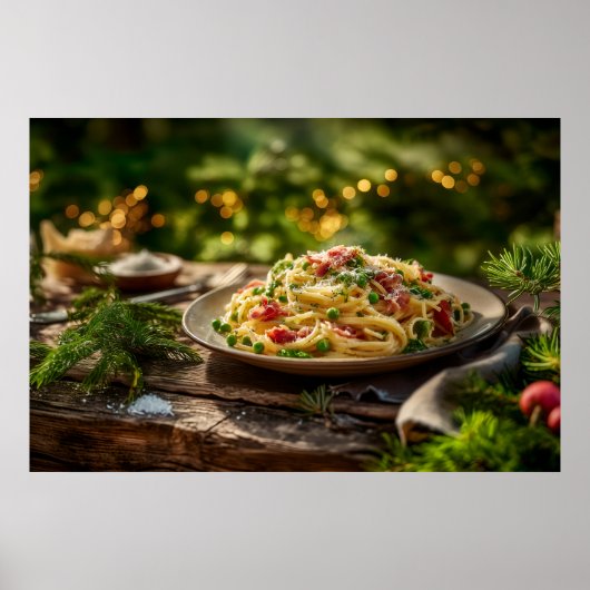 Poster Spaghetti avec sardines et fenouil (Devant)