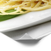 Poster Spaghetti avec sauce tomate et basilic (Coin)