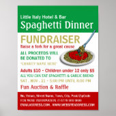 Poster Spaghetti Dinner Fundraiser Event (Devant)