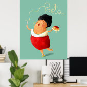 Poster Spaghetti Donna italienne (Bureau à domicile)