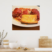 Poster Spaghetti et boulettes de viande (Cuisine)