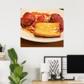 Poster Spaghetti et boulettes de viande (Bureau à domicile)