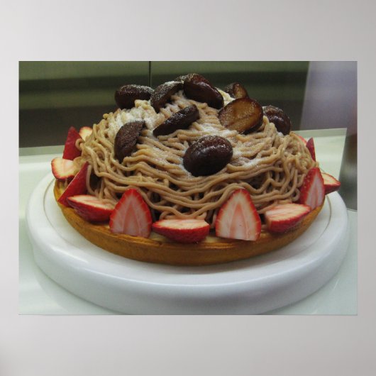 Poster Spaghetti japonais & gâteau de fraises (Devant)