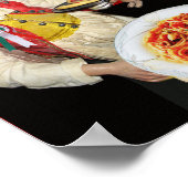 Poster SPAGHETTI PARTY, Cuisine italienne, Chef, Pulcinel (Coin)