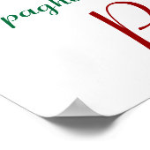 Poster SPAGHETTI PARTY, CUISINE ITALIENNE, vert rouge bla (Coin)