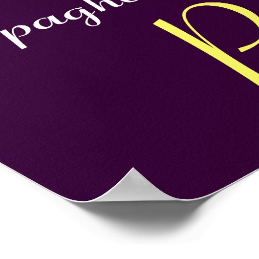 Poster SPAGHETTI PARTY, ITALIAN KITCHEN ,purple (Coin)