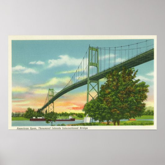 Poster Span américain de l'International Bridge View (Devant)