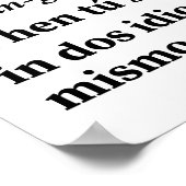 Poster Spanglés Drôle Définition Bilingue (Coin)