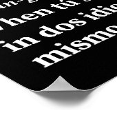 Poster Spanglés Drôle Définition Bilingue (Coin)