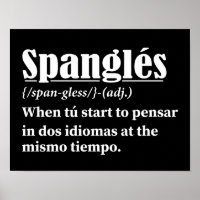 Spanglés Drôle Définition Bilingue