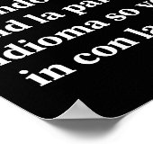 Poster Spanglish Funny Définition Espagnol Anglais (Coin)