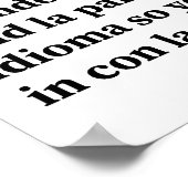 Poster Spanglish Funny Définition Espagnol Anglais (Coin)