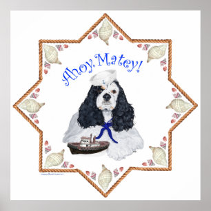 Poster Spaniel Cocker Américain Marin