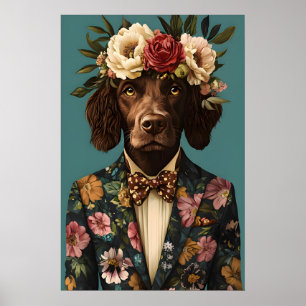 Poster Spaniel de Boykin en costume Affiche, Spaniel de B