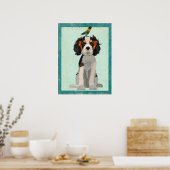 POSTER SPANIEL & OISEAUX (Cuisine)