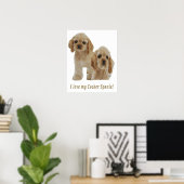 Poster spaniers cocker (Bureau à domicile)