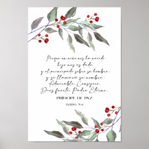 Poster Spanish bible verse Isaias 9 6