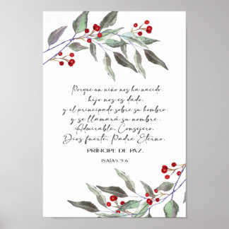 Poster Spanish bible verse Isaias 9 6