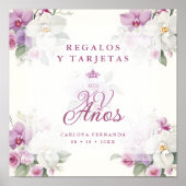 Poster Spanish Cherished Exquisite Floral Pink Orchids (Devant)