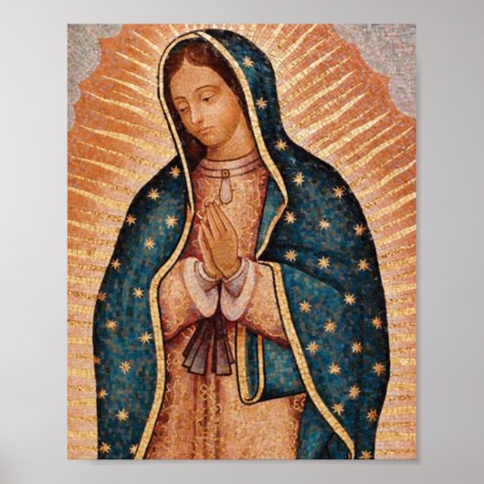 Poster Spanish Guadalupe Mary Funeral Prayer Holy (Devant)
