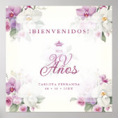 Poster Spanish Romantic Exquisite Floral Orchids Bouquets (Devant)