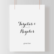 Poster Spanish Tarjetas and Regalos Sign