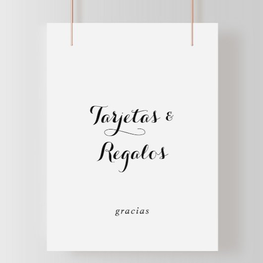 Poster Spanish Tarjetas and Regalos Sign