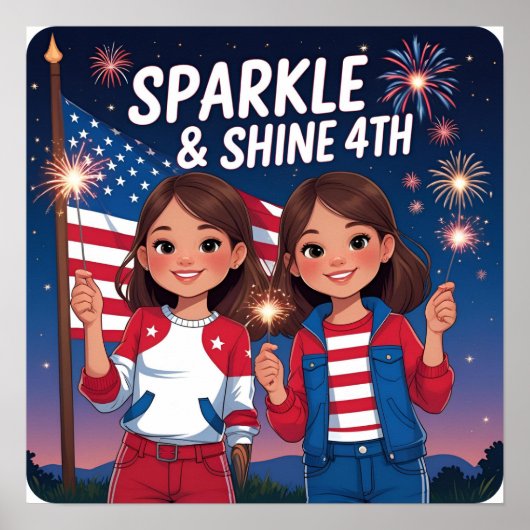 Poster Sparkings & Shine 4th Kids Imprimer (Devant)