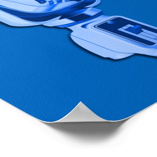 Poster Sparkle Music Note et rétro Microphone Anniversair (Coin)