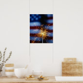 Poster Sparkler avec drapeau américain (Cuisine)