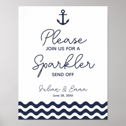 Poster Sparkler de la marine nautique (Devant)