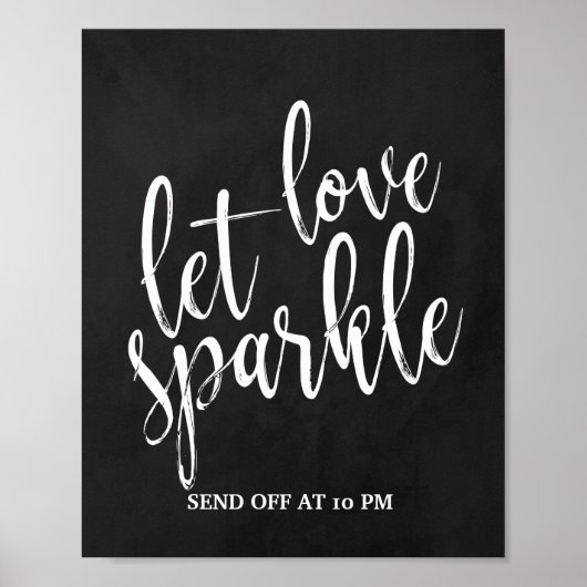 Poster Sparkler Envoyer Hors Chalkboard 8x10 Signal (Devant)