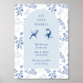 Poster Sparkler Envoyer Hors Chinoiserie Vintage Wedding (Devant)