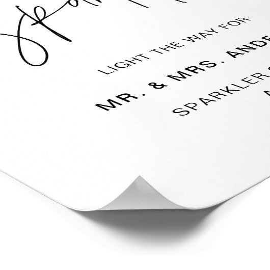 Poster Sparkler Mariage HARLOW Désactiver l'affichage (Coin)