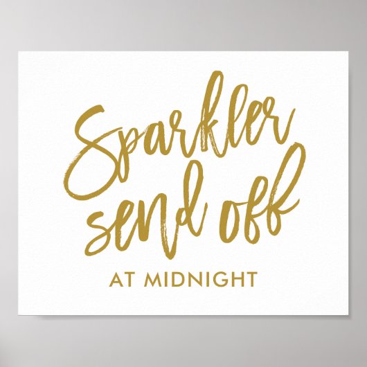Poster Sparkler Send off Sign-EDITABLE COULEUR -Calligrap (Devant)