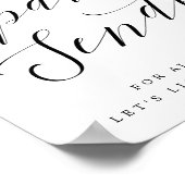 Poster Sparkler Sendoff Élégant Mariage de calligraphie (Coin)