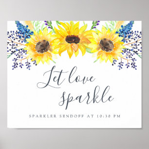 Poster Sparkler Sendoff Mariage Flowfields