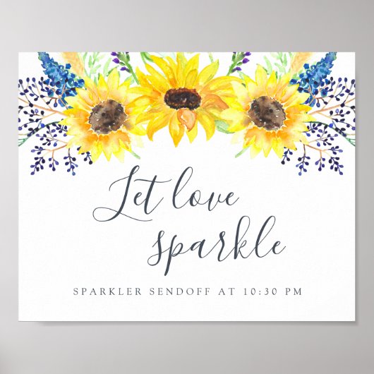 Poster Sparkler Sendoff Mariage Flowfields (Devant)