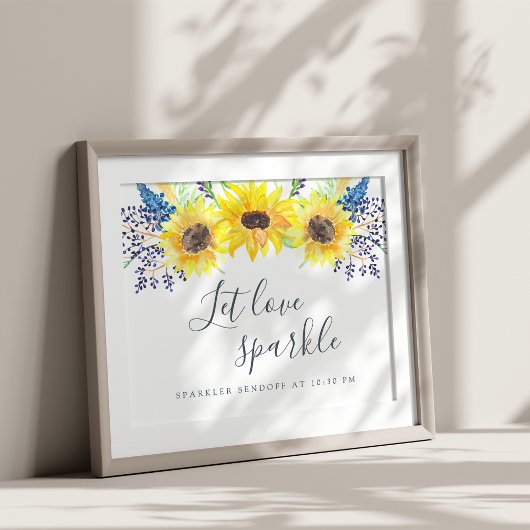 Poster Sparkler Sendoff Mariage Flowfields