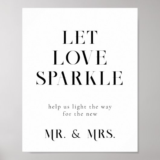 Poster Sparkler - Signal Mariage d'envoi (Devant)