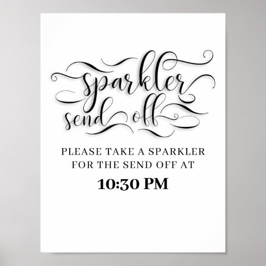 Poster Sparkler - Signal Mariage d'envoi hors délai (Devant)
