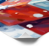 Poster Sparkling American Eskimo Dog Festive Gift Cushion (Coin)